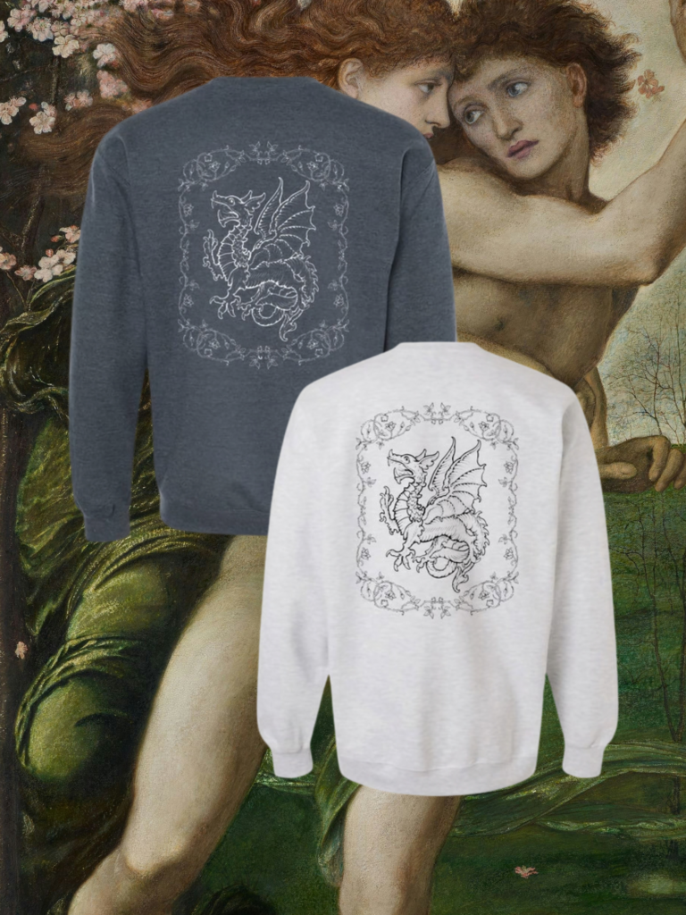 Dragon with Renaissance Border Sweater